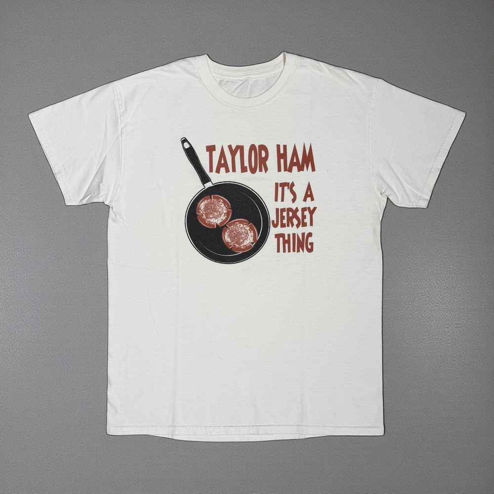 Taylor Ham Its A Jersey‎ Thing T-Shirt Unisex Medium Taylor Ham vs. Pork Roll NJ